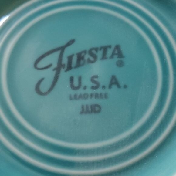 Fiestaware Fiesta CERAMIC Coaster Dish Plate Turquoise MUG CUP COVERS LIDS - Picture 11 of 13